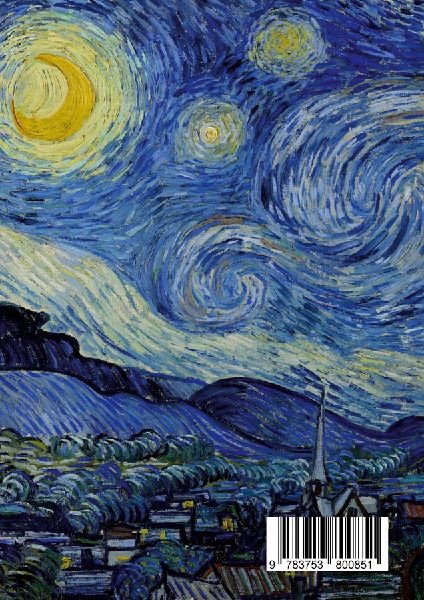 Notizbuch A4 liniert - 100 Seiten Soft Cover - van Gogh Sternennacht - FSC Papier