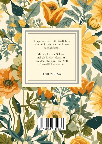 Joachim Ringelnatz: Gedichte. Neuausgabe