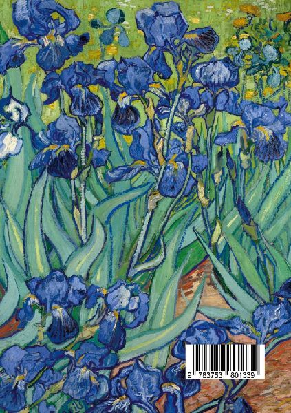 Notizbuch A5 blanko Softcover - 100 Seiten - Motiv Schwertlilien (Irises) Vincent van Gogh - 90g/m² - FSC Papier