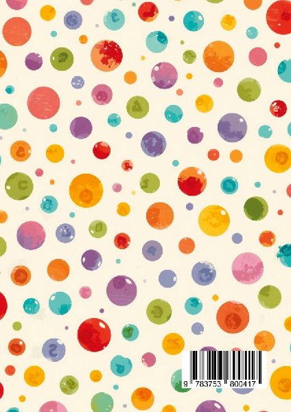Notizbuch A4 blanko - Bunte Punkte / Konfetti - FSC Papier - Geschenkidee