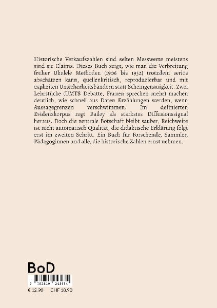 Verkaufszahlen historischer Ukulelen: Methoden und deren Unsicherheit
