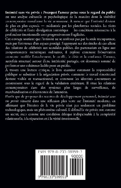Intimité Sans Vie Privée