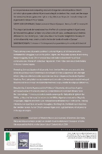 Colonial Algeria and the Politics of Citizenship