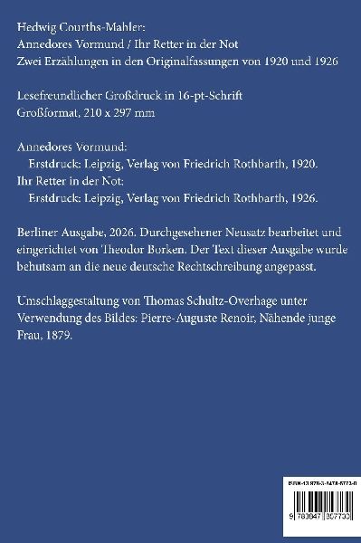 Annedores Vormund / Ihr Retter in der Not (Großdruck)