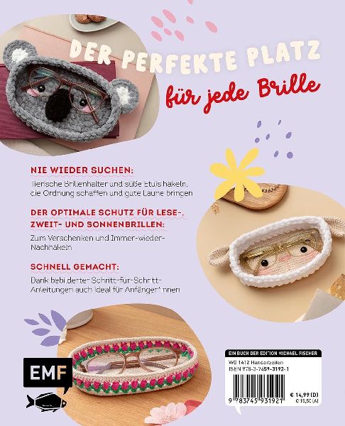 Brillies häkeln: Niedliche Amigurumi-Brillenhalter | Für Lese- und Sonnenbrillen