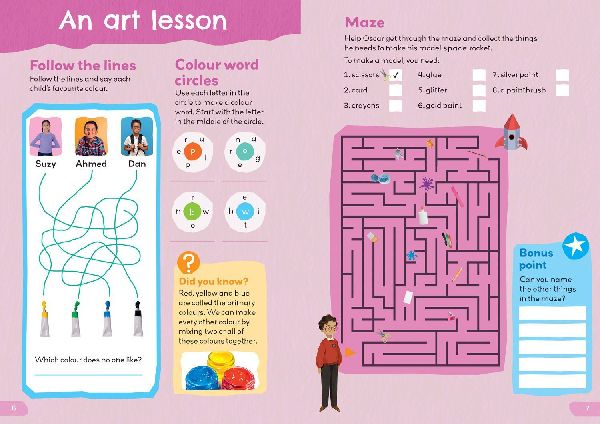 Collins 1000 English Words Activity Book: At school