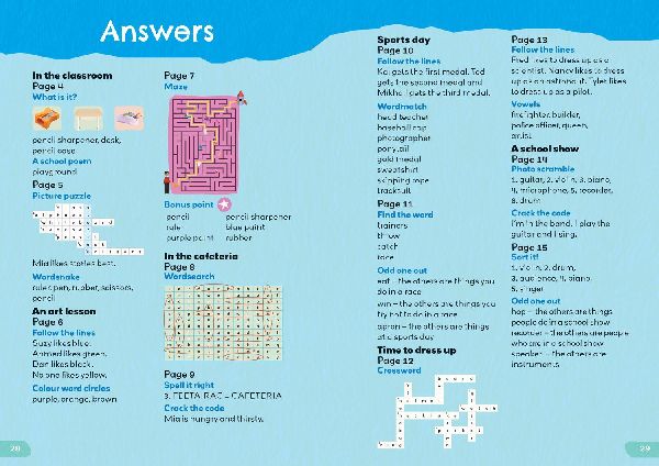 Collins 1000 English Words Activity Book: At school