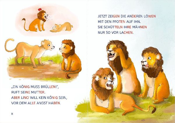 Leselöwen 1. Klasse - Ein Löwe findet Freunde (Großbuchstabenausgabe)