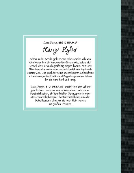 Harry Styles - Little People, BIG DREAMS (Deutsche Ausgabe)