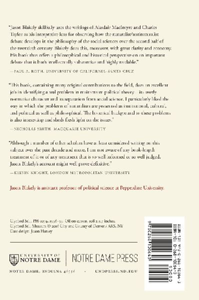 Alasdair MacIntyre, Charles Taylor, and the Demise of Naturalism