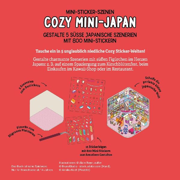 Mini-Sticker-Szenen - Cozy Mini-Japan I 3D-Sticker