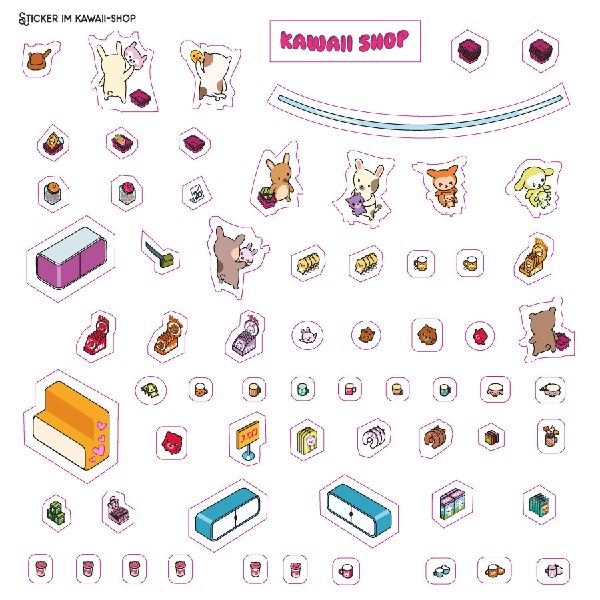 Mini-Sticker-Szenen - Cozy Mini-Japan I 3D-Sticker