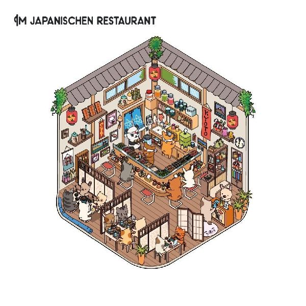 Mini-Sticker-Szenen - Cozy Mini-Japan I 3D-Sticker