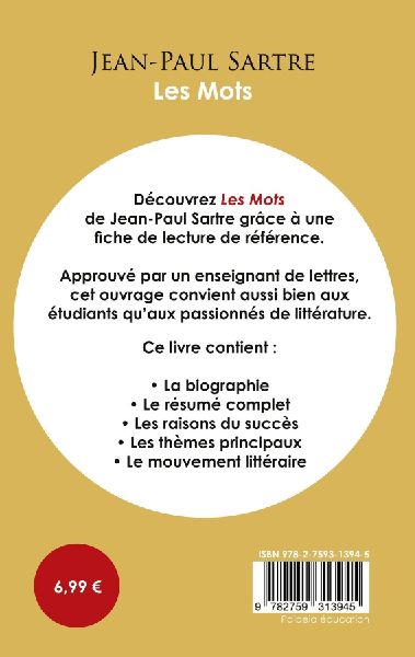 Fiche de lecture Les Mots (Étude intégrale)