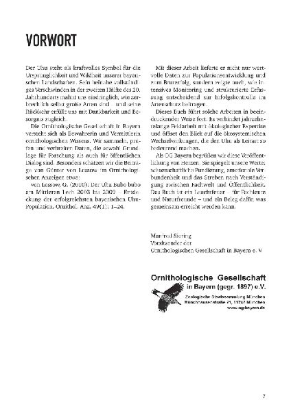 Der Uhu in Bayern