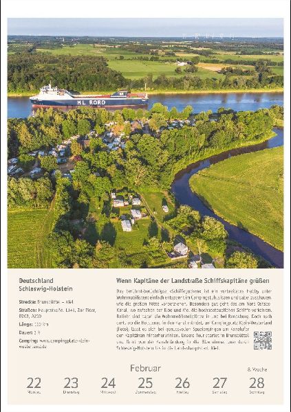 Campinglust Wochen-Kulturkalender 2027 - 53 unvergessliche Touren