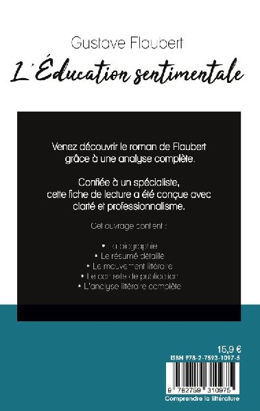 L'Éducation sentimentale de Flaubert (fiche de lecture et analyse complète de l'¿uvre)