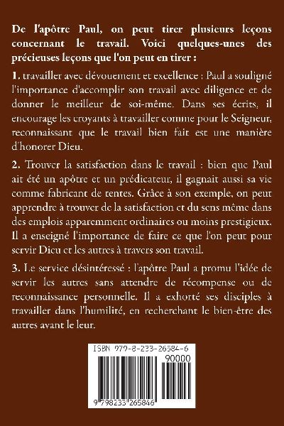 Analyser L'éducation du Travail dans Les Épîtres de l'Apôtre Paul