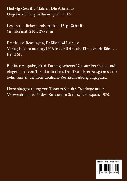 Die Aßmanns (Großdruck)