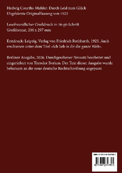 Durch Leid zum Glück (Großdruck)