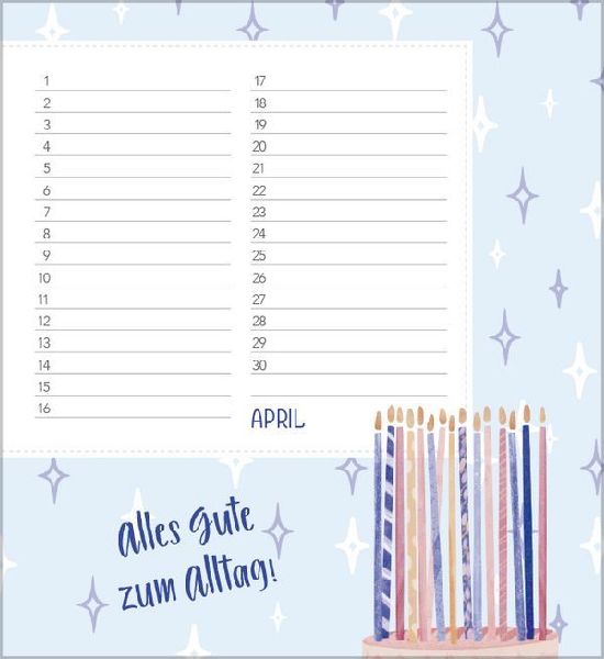 Geburtstagskalender Happy Mind
