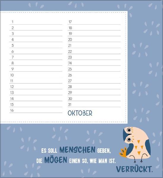 Geburtstagskalender Happy Mind