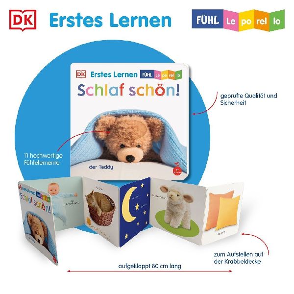 Erstes Lernen Fühl-Leporello. Schlaf schön!