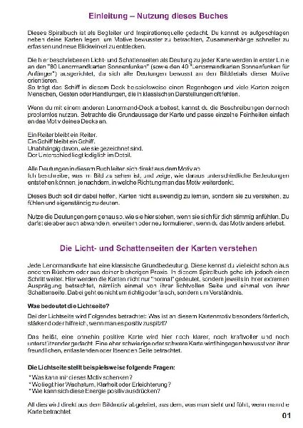 Licht und Schatten Deutungen der Lenormandkarten
