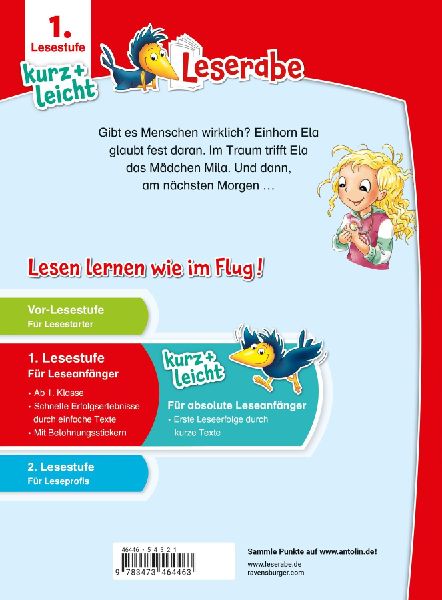 Leserabe 1. Lesestufe Kurz und leicht - Das Einhorn und der Zauber-Traum