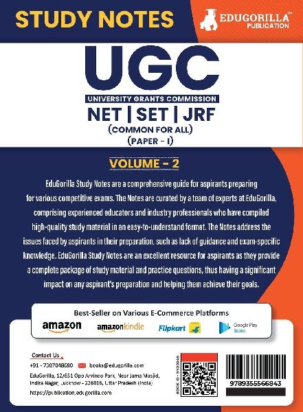UGC NET Paper 1 (Common for All) Vol 2 Topic-wise Notes (English ...