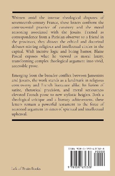 Pascal The Provincial Letters