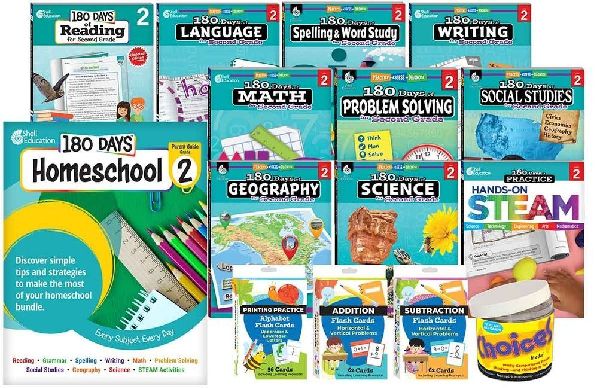 180 Days(r) Homeschool Grade 2 Set: Every Subject, Every Day (...