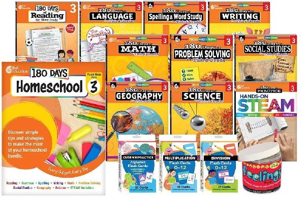 180 Days(r) Homeschool Grade 3 Set: Every Subject, Every Day (...