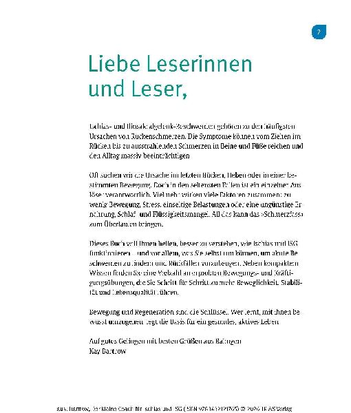 Der kleine Coach für Ischias und ISG