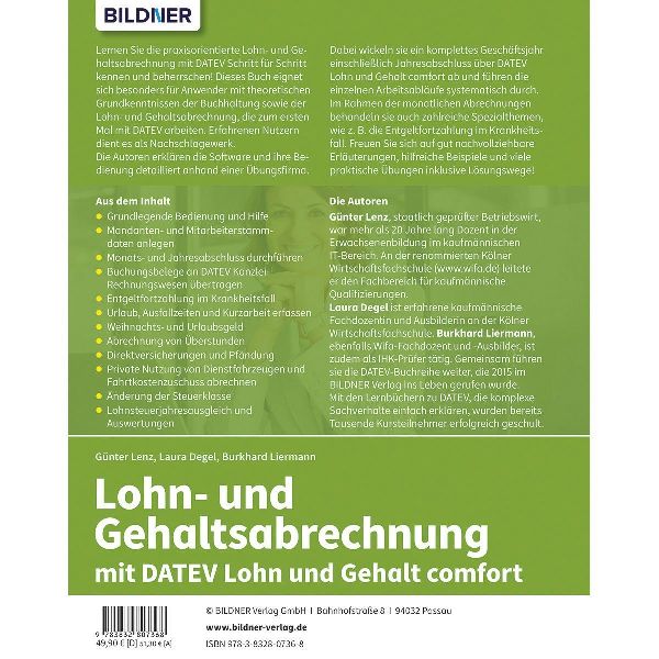 Lohn- und Gehaltsabrechnung mit DATEV Lohn und Gehalt comfort