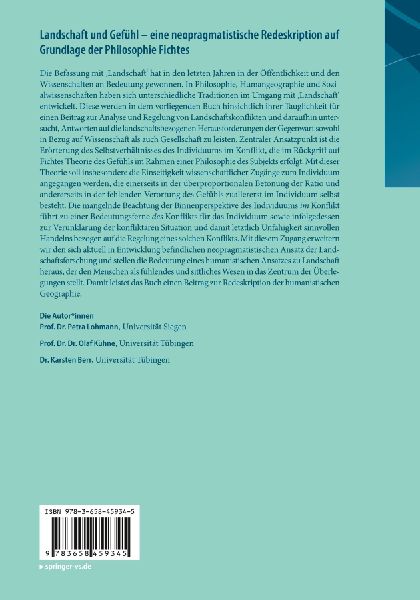 Landschaft und Gefühl - eine neopragmatistische Redeskription auf Grundlage der Philosophie Fichtes