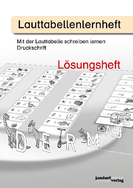 Lauttabellenlernheft (Druckschrift) (Lösungsheft)