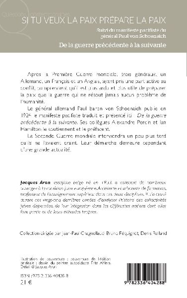 Si tu veux la paix prépare la paix