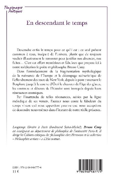 En descendant le temps