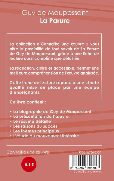 Fiche de lecture La Parure de Guy de Maupassant (Analyse littéraire de référence et résumé complet)
