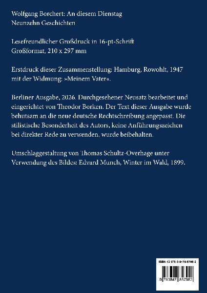 An diesem Dienstag (Großdruck)
