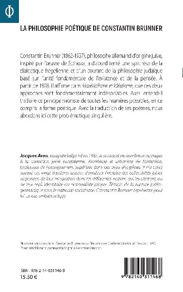 La philosophie poétique de Constantin Brunner