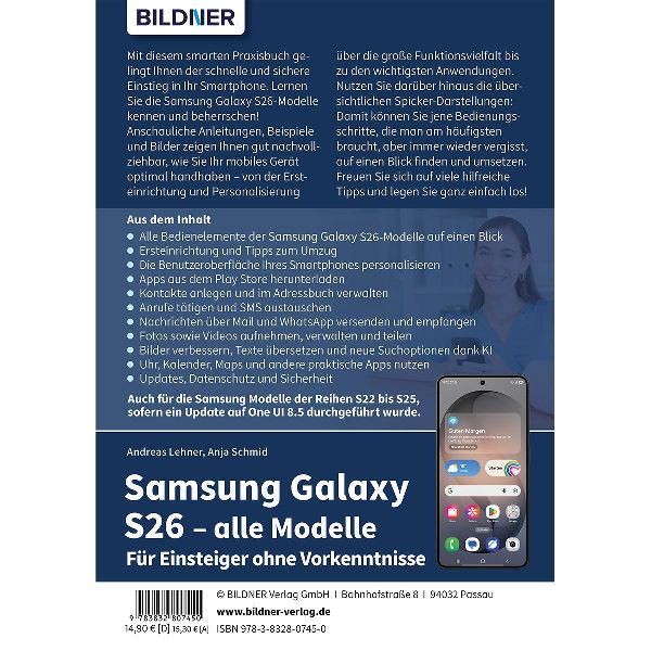 Samsung Galaxy S26 - alle Modelle - Für Einsteiger ohne Vorkenntnisse