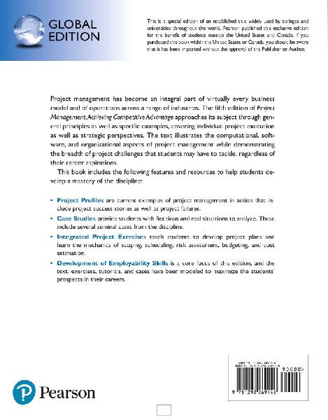 Project Management: Achieving Competitive Advantage, Global Edition