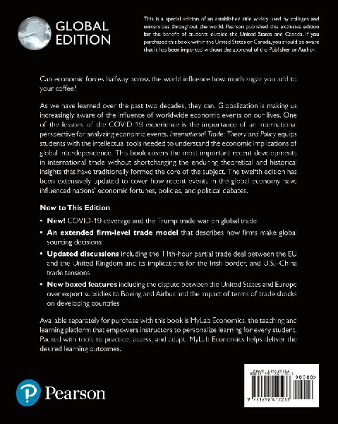 International Trade: Theory and Policy, Global Edition