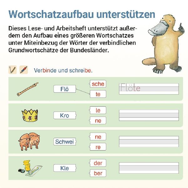 Lesen mit Rico Schnabel, Heft 3: Vom Wort zum Satz - silbierte Ausgabe