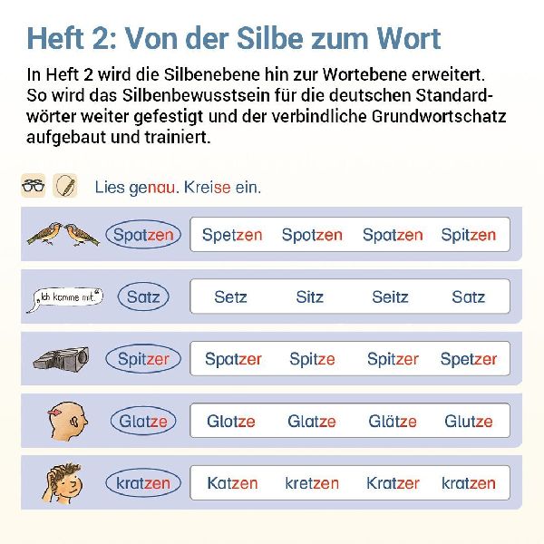 Lesen mit Rico Schnabel, Heft 2: Von der Silbe zum Wort - silbierte Ausgabe