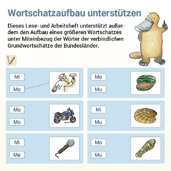 Lesen mit Rico Schnabel, Heft 1: Silben