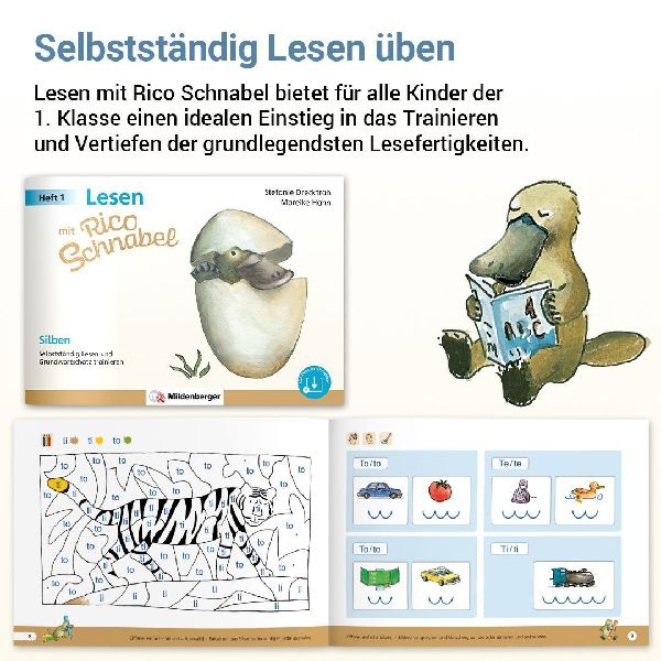 Lesen mit Rico Schnabel, Heft 1: Silben
