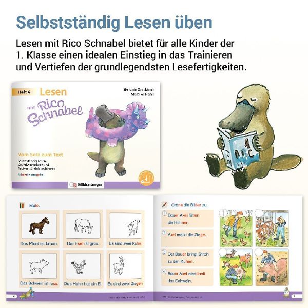 Lesen mit Rico Schnabel, Heft 4: Vom Satz zum Text - silbierte Ausgabe